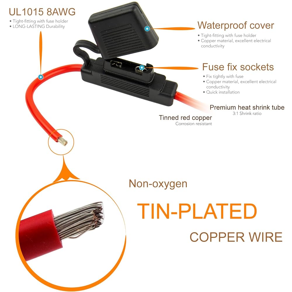 ダブルブレイズ　カートン　12BOX Amazon.com: Inline Fuse Holder 12V 2 Pack, 8 AWG Waterproof